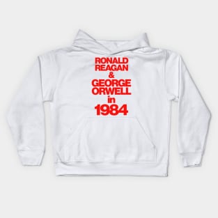 Ronald Reagan & George Orwell in 1984 Kids Hoodie